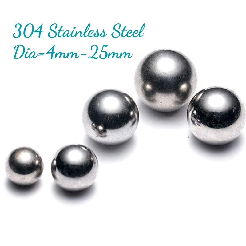 

2-500pcs 304 Stainless Steel Ball Stainless Steel Ball Round Ball Solid High Precision Bead Solid Balls Diameter=4mm-25mm