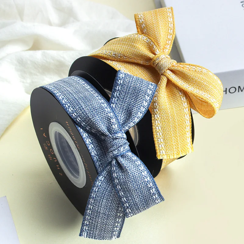 

BN15 Fashion Simple Hair Accessories Hairpin Ribbon Texture Webbing Gift Box Bow Handmade Ribbon DIY Material Headband