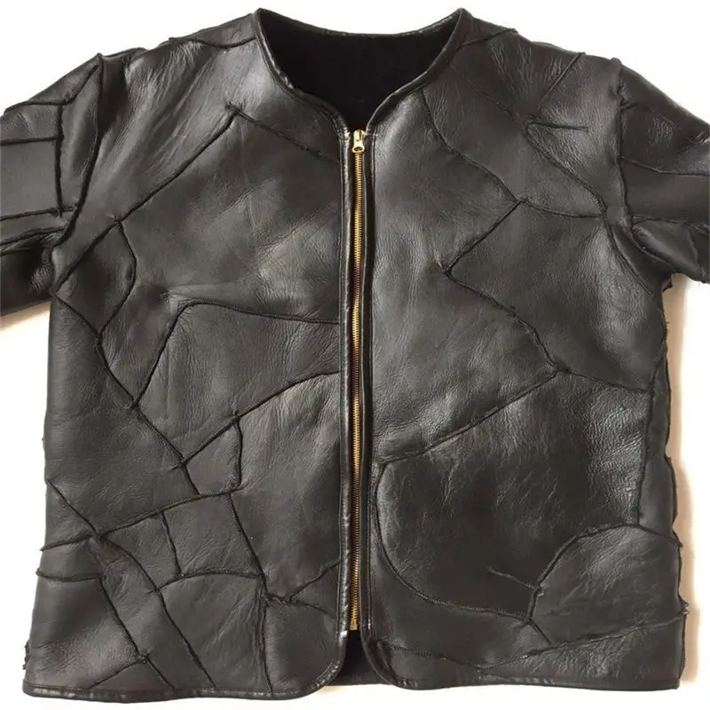 Мужская стеганая куртка из овчины с овчиной | одежда