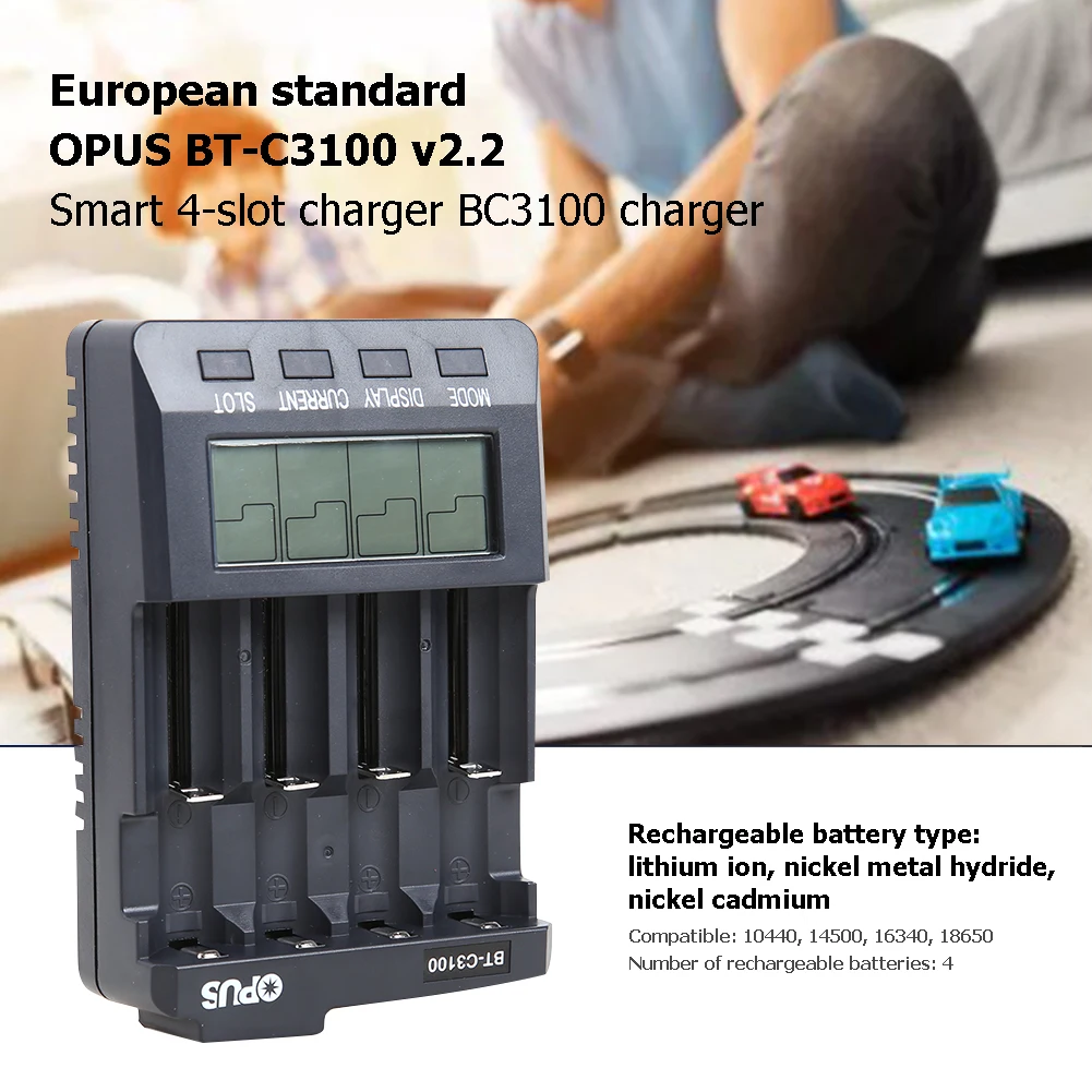 

Зарядное устройство для аккумуляторных батарей BT-C3100 V2.2, защита от короткого замыкания, зарядное устройство USB с 4 слотами для AAA/AA/li-ion Ni-Cd Ni-MH