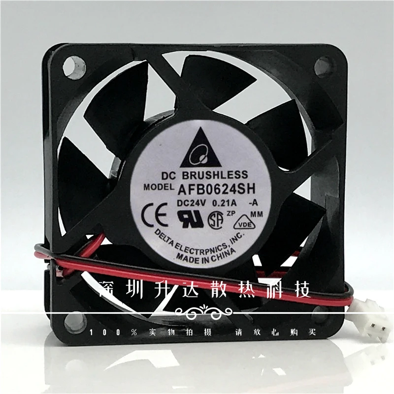 Новый ультратихий 6 см вентилятор охлаждения преобразователя частоты delta AFB0624SH DC24V 0.21a 6025