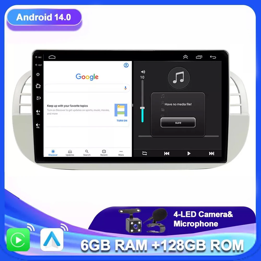 9 дюймов 8G + 128G 2 Din Android 14 Автомобильный радиоприемник Мультимедийный видеоплеер