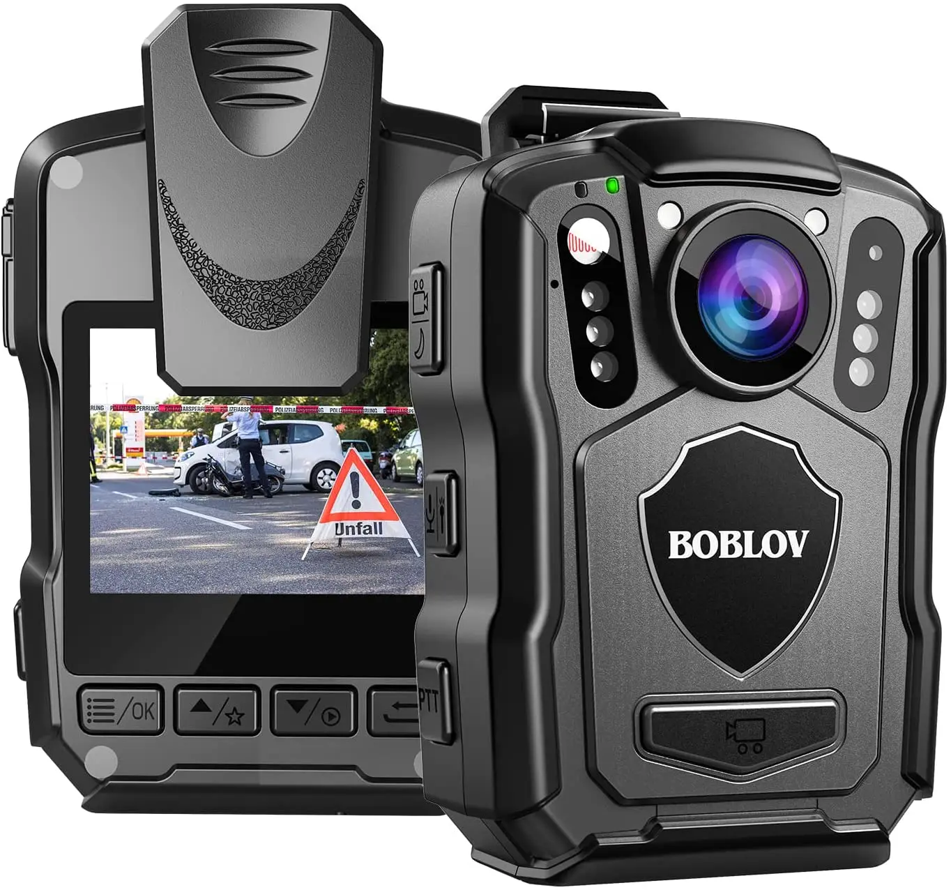 

BOBLOV M5 Mini Camera 4200MAH Battery 15Hours Recording Police Body Camera HD 1440P 170° Angle Security Small Camcorder 128G