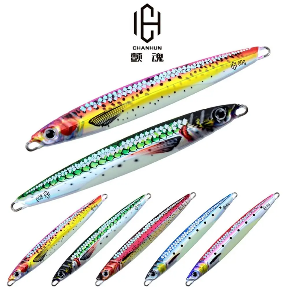 

80g Fishing Lure Minnow Jig Bait Hot. Spinning Baits for Sinking 3d Printed