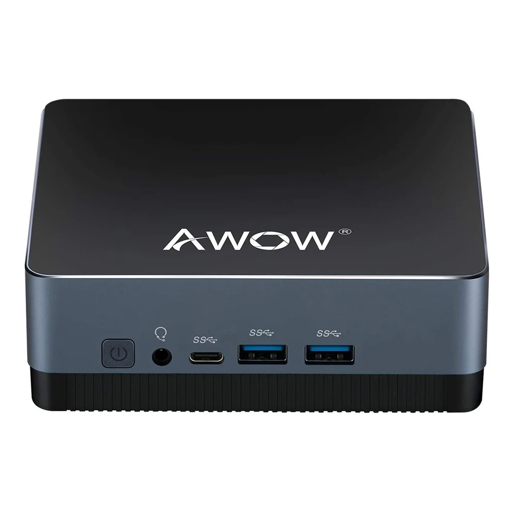 

AWOW Celeron J4125 8GB DDR4 128GB SATA SSD Mini Gaming PC Windows 10 Pocket Desktop Computer Gaming Gamer Micro Computer