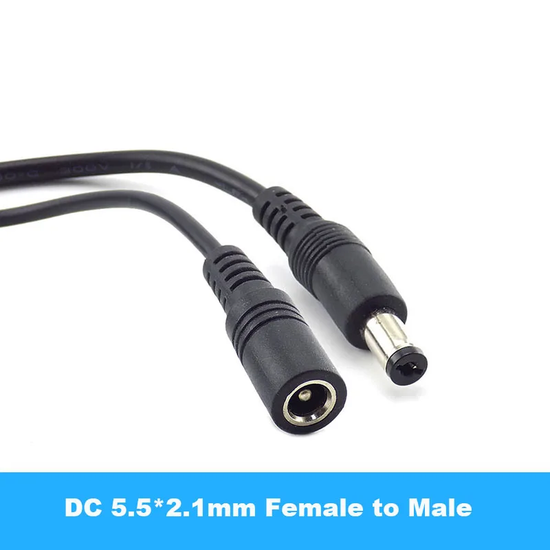 

DC 12V Power Extension Cable 5.5*2.1MM Female to Male Power Cord Wire For CCTV Security Camera LED Strip Home Appliance