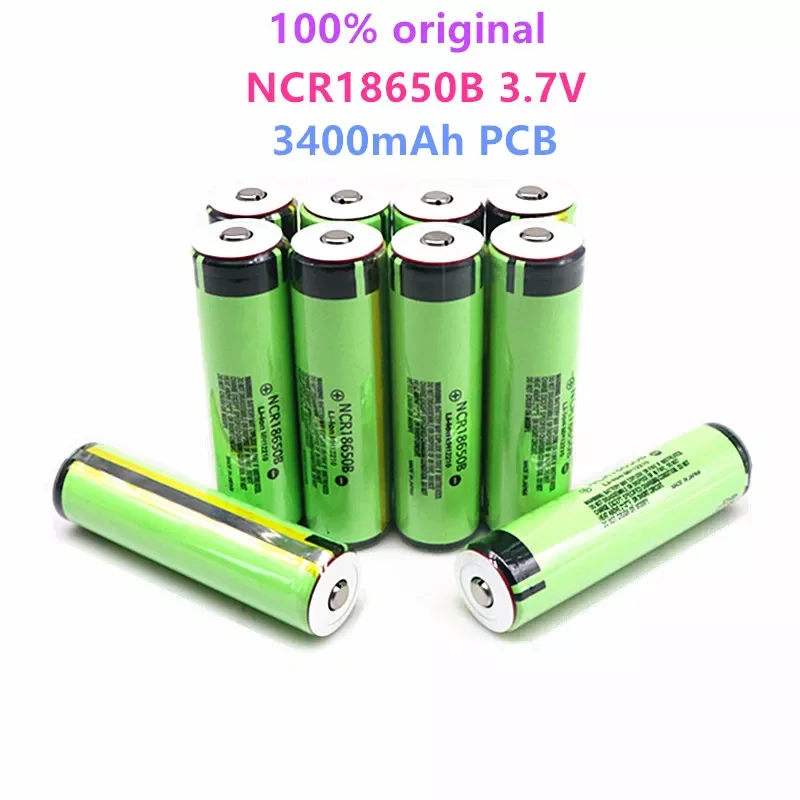 

10PCS Original 18650 battery 3.7v PCB battery For NCR18650B 3400mAh 3.7V Li-ion Rechargeable battery PCB Protected+Free Shopping
