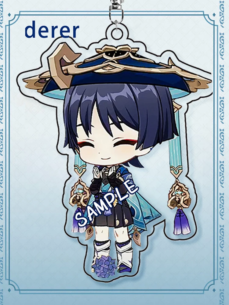 Аниме Genshin Impact Balladeer Wanderer косплей брелок Подвеска Handclap милый подарок Q Version ambito