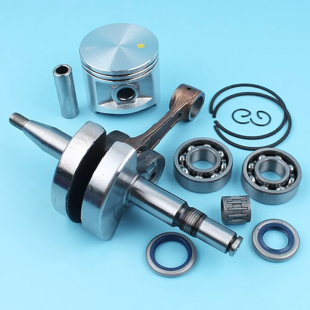 

50mm Piston Crankshaft Ball Bearings Oil Seals Kit For Husqvarna 372 365 371 362 Chainsaw Needle Bearing Pin/Finger Circlip