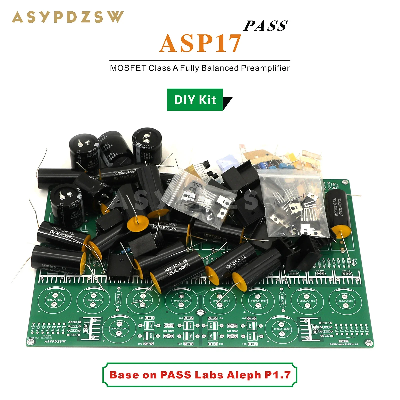 ASP17 HIFI Полностью сбалансированная база предусилителя MOSFET класса A на PASS P1.7 DIY