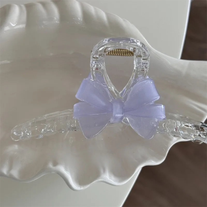 Прозрачная большая заколка-бант желеобразного цвета новинка женская заколка для