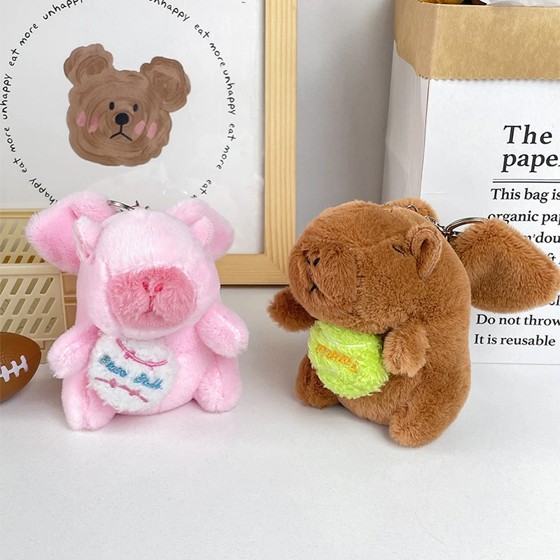 1 шт. подарок на день рождения плюшевые игрушки капибара тянущаяся веревка