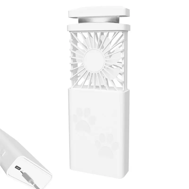

Cat Claw Pocket Fan Desk Travel Fan Adjustable Battery Powered Portable Fan Rechargeable Battery Fan For Camping Girls Women