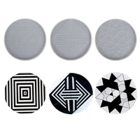 3d geometric trap labyrinth silicone mold coaster diy resin mold heat insulation coaster bowl mat silicone moulds tools