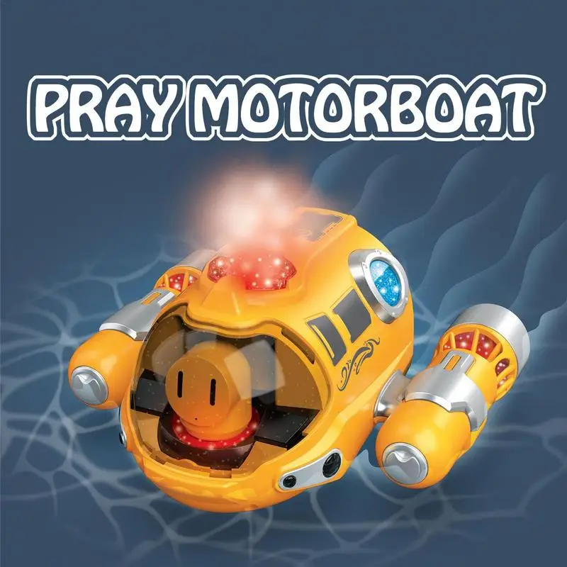 

2.4GHz Spray RC Boats Remote Control Motorboat Waterproof Motorboat Water Toys Mist Spray with Light Boys Girls Gift Bath Toy