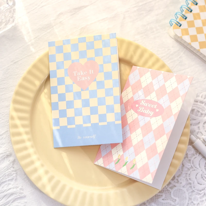 

Cream Lattice Message Greeting Card Envelope Seal Sticker Set Korean Cute Bullet Journaling Accessories Material Blessing Cards