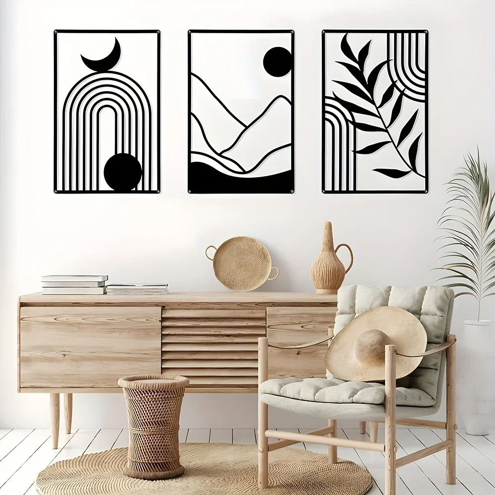 Акция черные металлические минималистичные геометрические художественные