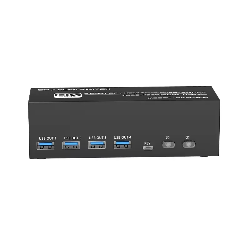 FJ-8K203DH FJGEAR Новинка: 2-портовый селектор USB3.0 DisplayPort 7680*432060Гц 8K DPKVM коммутатор для трех мониторов (art.: 3920dc6a4eab6) - 3920dc6a4eab6