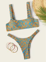 Micro Bikini Orange Leopard Swimwear 2