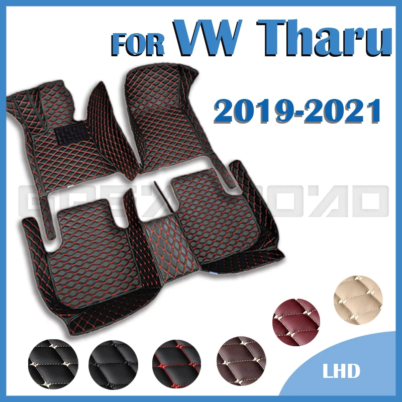 

Car Floor Mats For VW Volkswagen Tharu 2019 2020 2021 Custom Auto Foot Pads Automobile Carpet Cover Interior Accessories