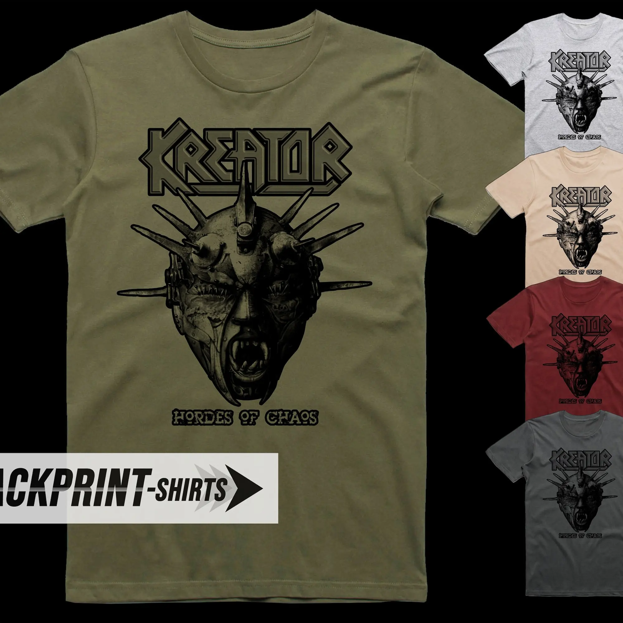 Футболка Kreator с рисунком Орды хаоса Хлопковая мужская футболка всех размеров S 5XL