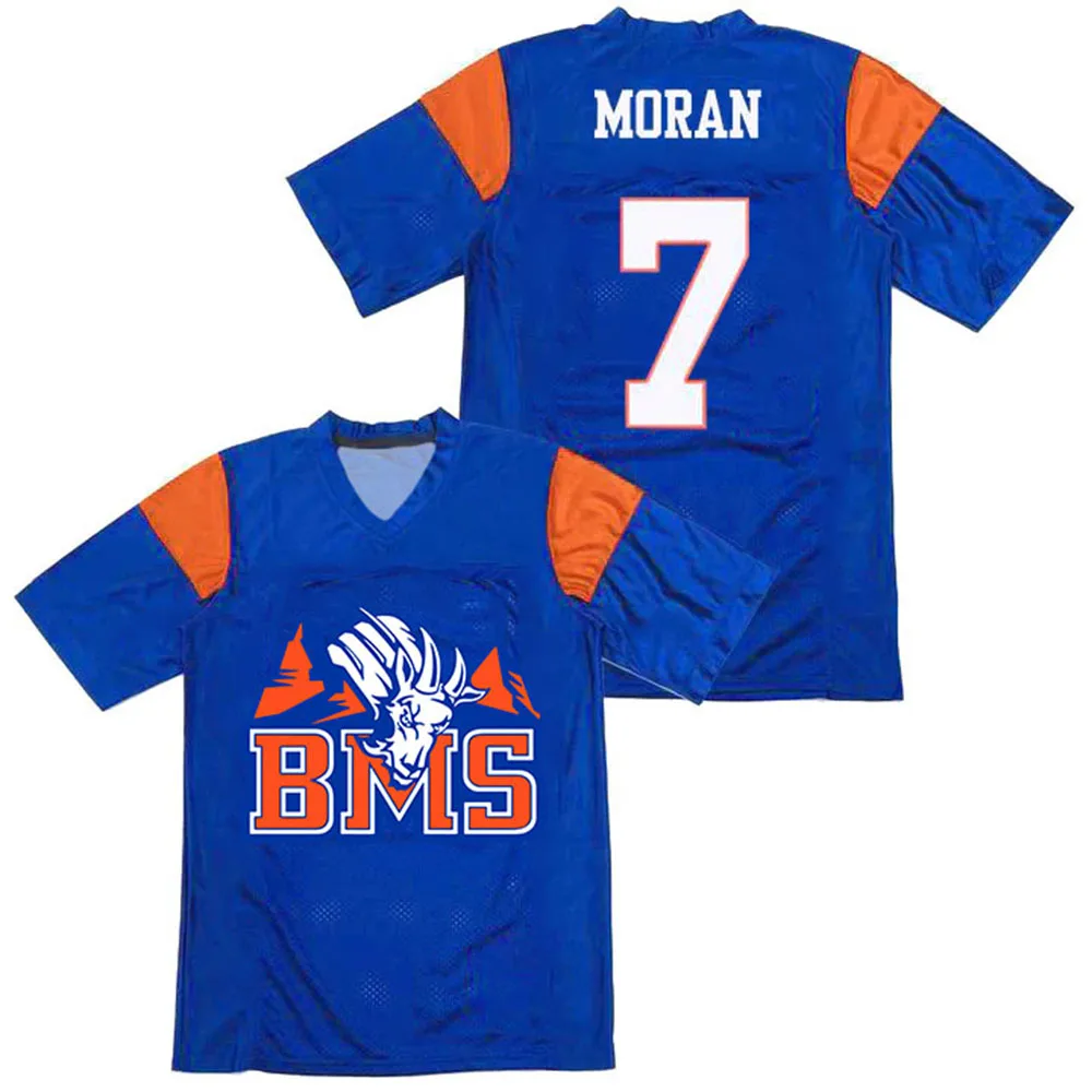 Фото Футболка Castle 54 Tedesco 1 Moran 7 Jersey Blue Mountain State TV Show Football Tee, летняя повседневная модная футболка с принтом, мужская футболка №4
