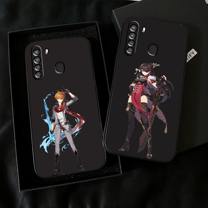 

Genshin Impact Project Game Phone Case For Samsung Galaxy A01 A02 A10 A10S A20 A22 A31 4G 5G Liquid Silicon Silicone Cover Back
