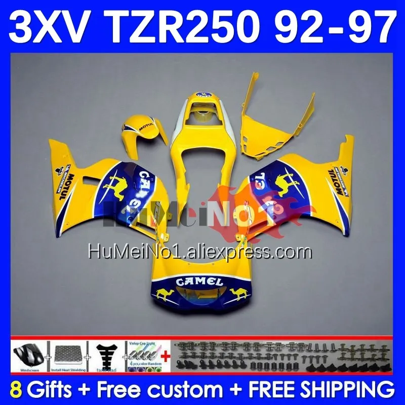 

TZR-250 For YAMAHA 3XV TZR250 TZR 250 RR 92 93 94 95 96 97 145No.7 TZR250RR 1992 1993 1994 1995 1996 1997 Fairing Blue CAMEL