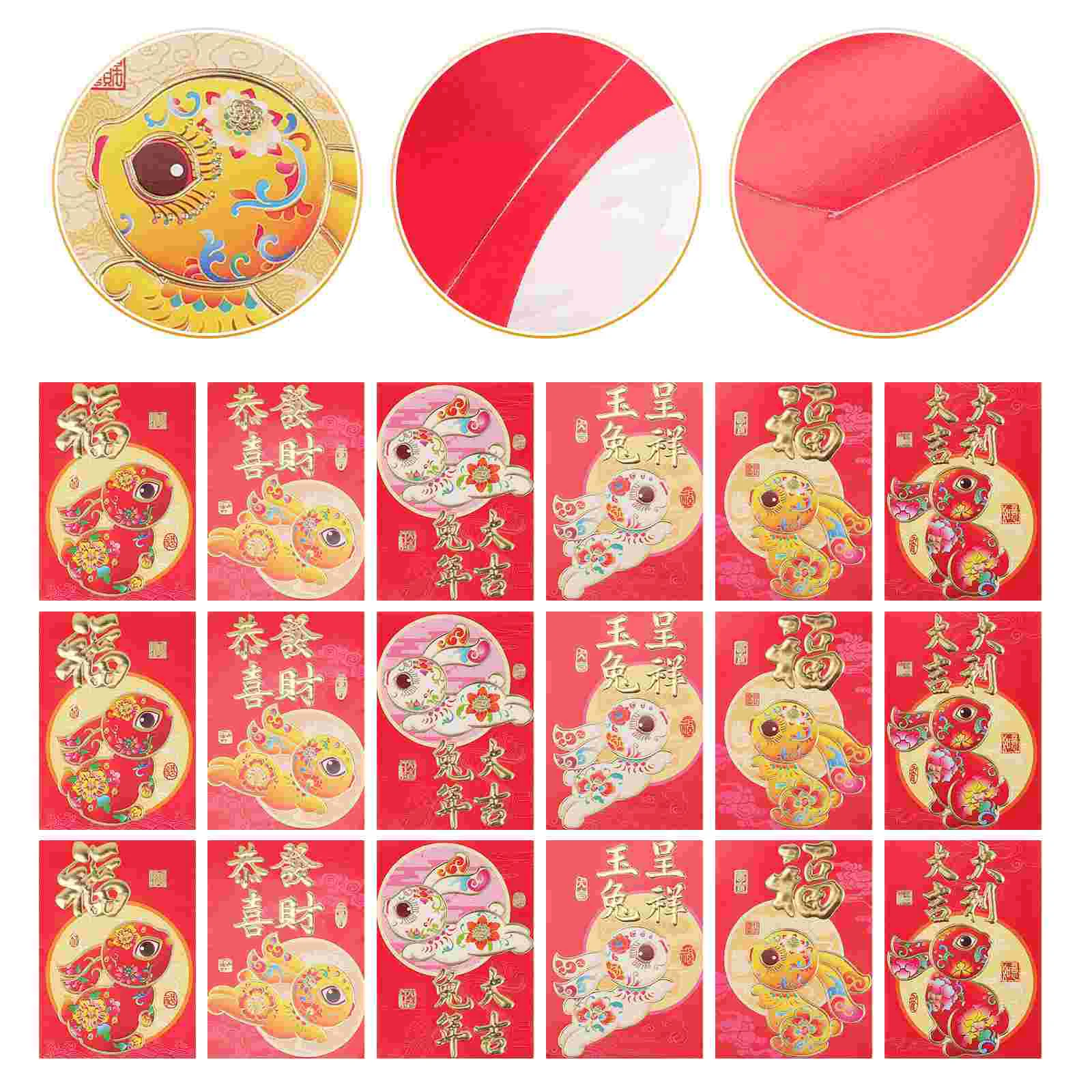 

Red Money Envelope Envelopes Chinese Year Packets New Spring Festival Packet Rabbit Supplies Cash Lucky Pouch Pocket Pockets