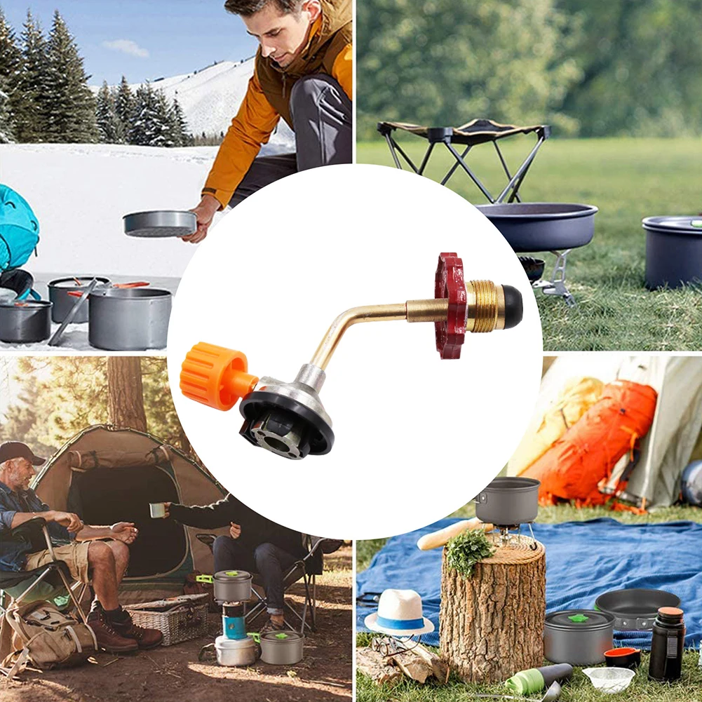 

Gas Tank Inflation Valve Quick Connect Butane Gas Cylinder Fuel Tank Filler Connector Adapter For Gas Recharge Camping Hiking