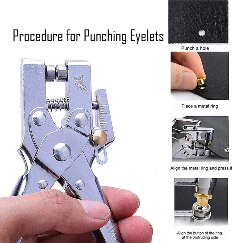 

Eyelets Leverage Pliers InstallationTools Metal Buttonholes Rivet Buttons Molds Color paint Metal Rope Eyelet
