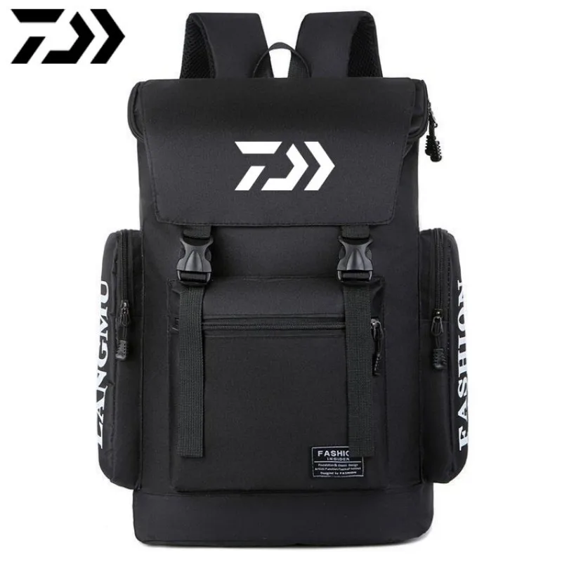 Daiwa Outdoor Sports Fishing Backpack Breathable Wear-resistant Waterproof Fishing Bag Travel Camping Shoulders Backpack