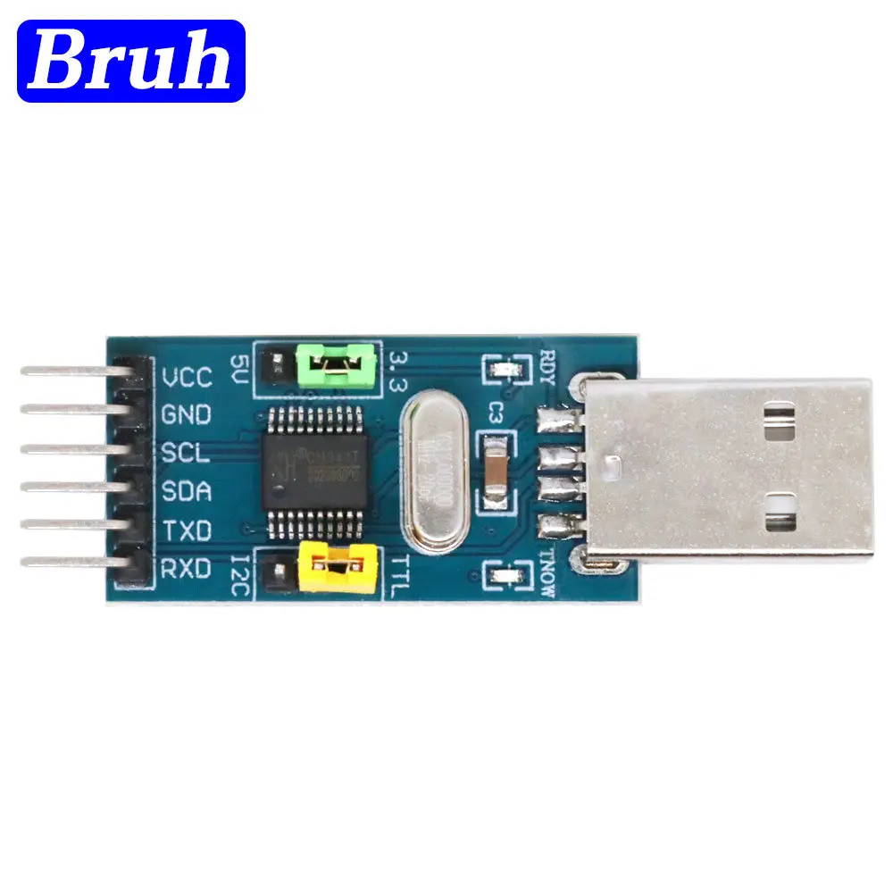 2-в-1 модуль CH341T 3,3 В 5 в USB для I2C IIC UART USB для TTL одночипового последовательного порта загрузчика