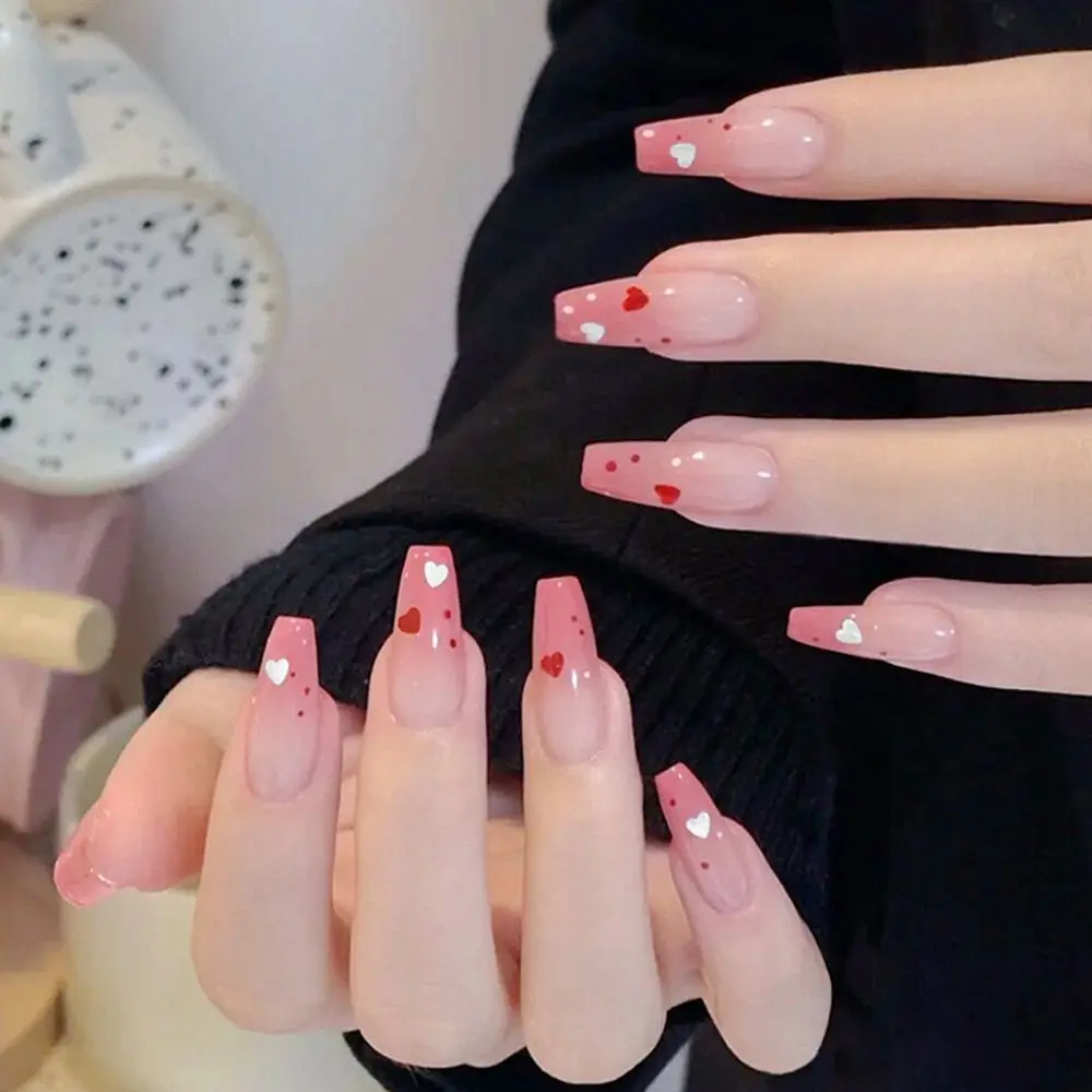 

24pcs/Box Ballerina Full Cover Detachable Artificial Nail Tips Fake Nails Coffin False Nails Wearable