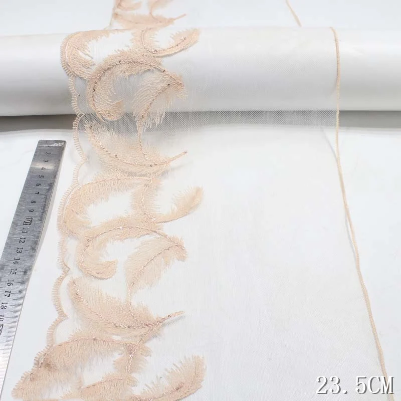 

40Yards Embroidered Trim Feather Mesh Hot Lingerie Accessories Lace Fabric For Bra Dress Sewing Needlework DIY New