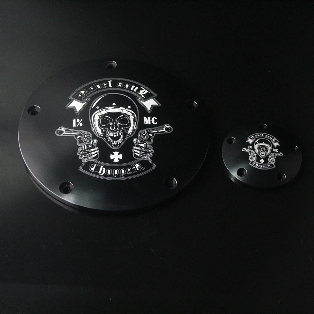 

Motorcycle Engine Derby Timer Timing Cover Black CNC For Harley Dyna Softail Fat Boy 99-17 Touring Electra Glide Road King FLTR