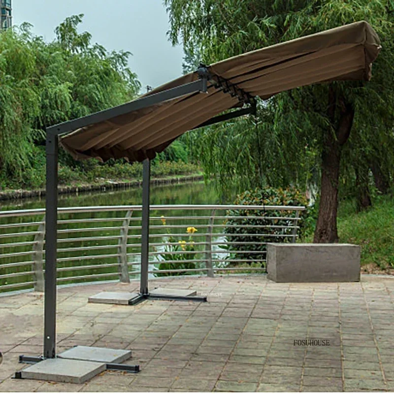 Открытые беседки Парковочный сарай Двор Досуг Электрический Мобильный навес для