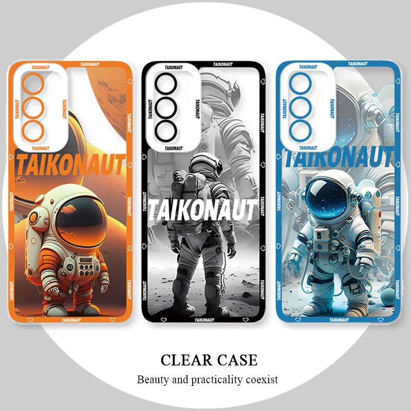 

Astronaut Soft Silicone Case for Realme 5 6 7 7i 8 8i 9 10 Pro Plus C11 C15 C20 C21 C21Y C31 C35 C55 GT Neo 2 Pro 5 SE Cover