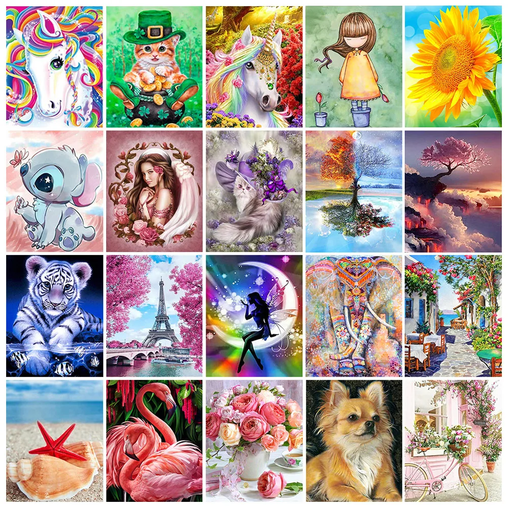 

Алмазная живопись, пейзаж/животное, Набор для вышивки крестиком, мультфильм AB, круглая Алмазная мозаика, искусство, домашний декор, подарок, акция