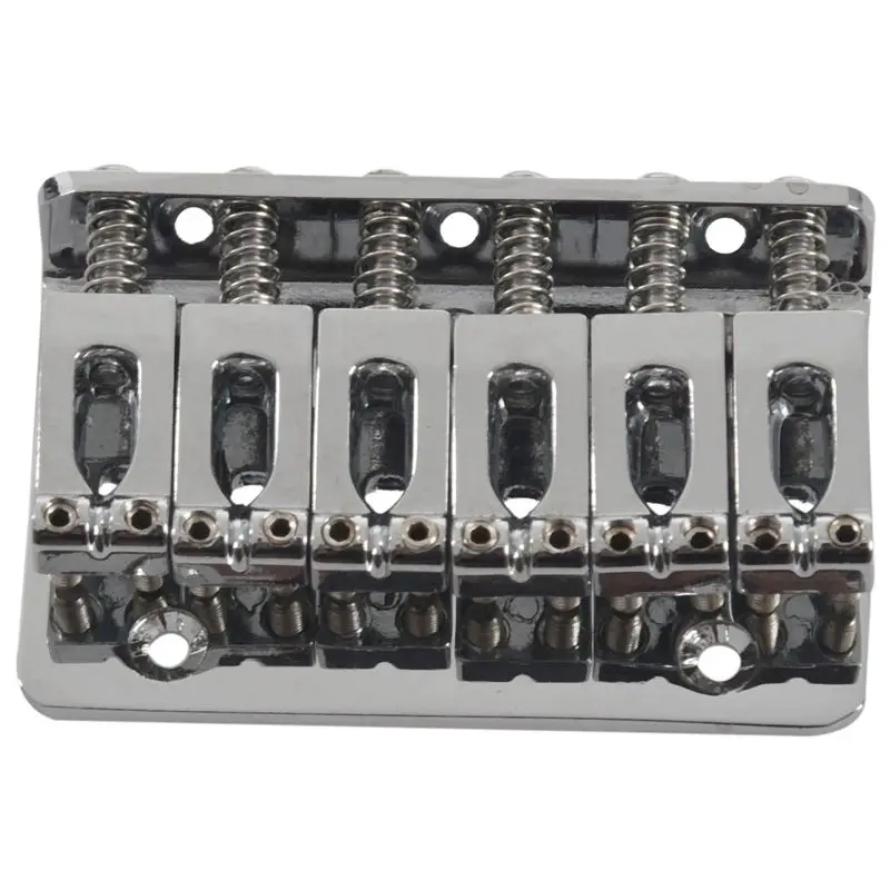 

Серебряная 6-струнная фиксированная жесткая струнная гитара с мостом для 65 мм электрической гитары