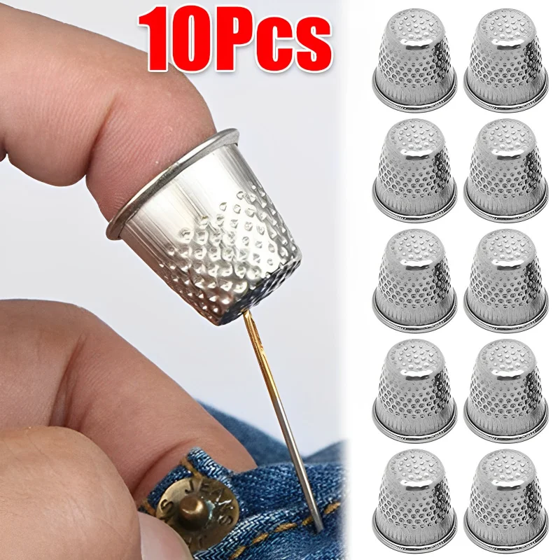 

Thimble Metal Sewing Thimbles Hand-working Tailor Pin Cushion Finger Protector Tool Needle Craft Household Sewing Accessories