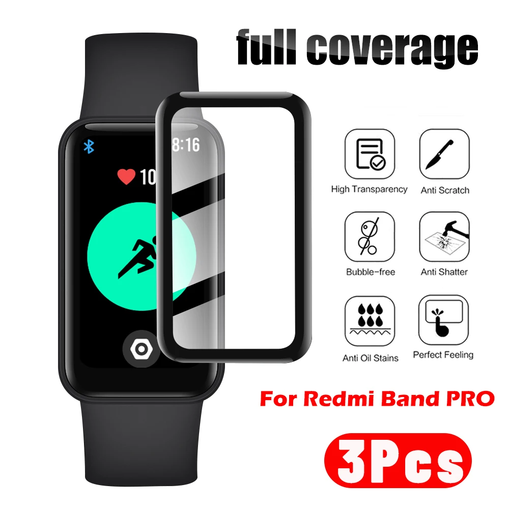 

Защитная пленка для экрана часов HD для Xiaomi Redmi Band Pro, защита от царапин, полное покрытие, аксессуары для умных часов (не стекло)
