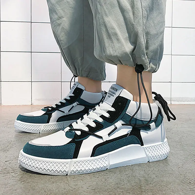 

Autumn Hight-Top Shoes Men Korean Version Fashion Sneakers Casual All-match Men's Board Shoes Student Fashion Trendy Shoes