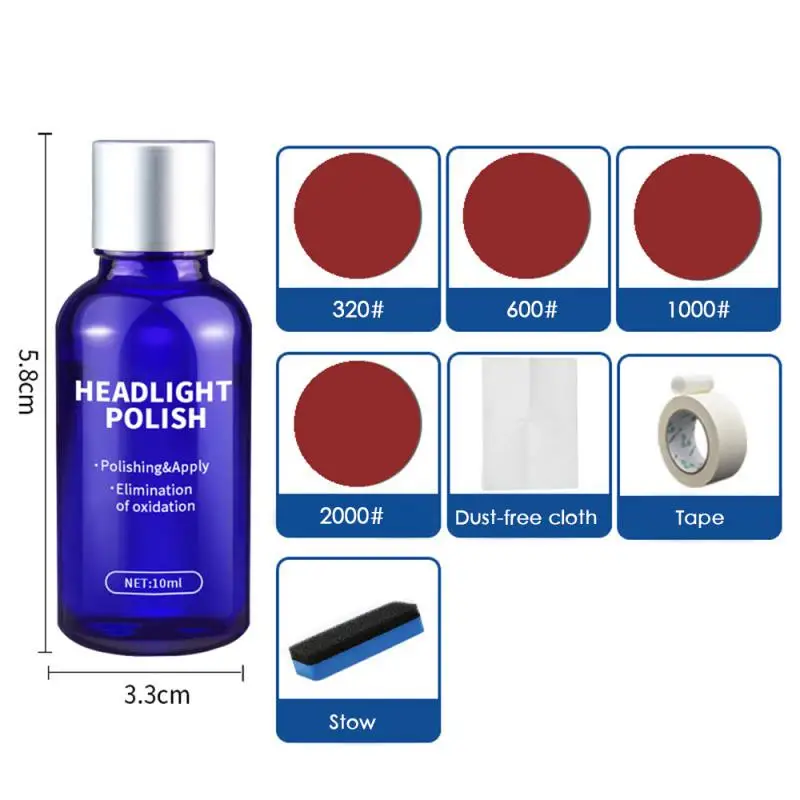 

30ML Car Polishing Repair Kit Headlight Agent Bright White Headlight Repair Auto Car Accessories Car Tools Cars Liquid Glass