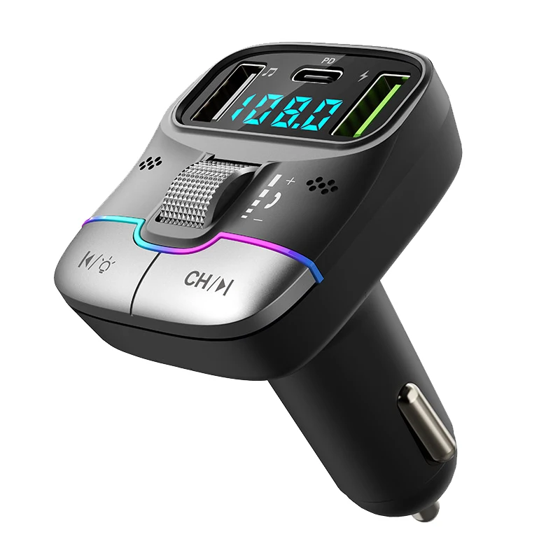 

Bluetooth 5,4 FM-передатчик автомобильный MP3-плеер автомобильный без потерь USB прикуриватель автомобильное зарядное устройство PD быстрая зарядка