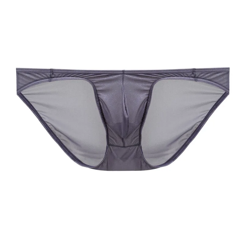 5PCS Men's Briefs Ice Silk Panties Ultra-thin Silky Breathable Underpants Man Low Waist Briefs Comfortable Cool Underwear Male