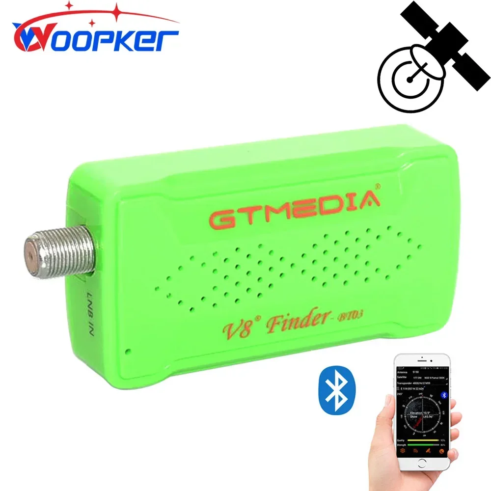 Woopker V8 SAT Finder BT03 Mini Satfinder Bluetooth DVB S/S2 Спутниковый ресивер цифрового сигнала для