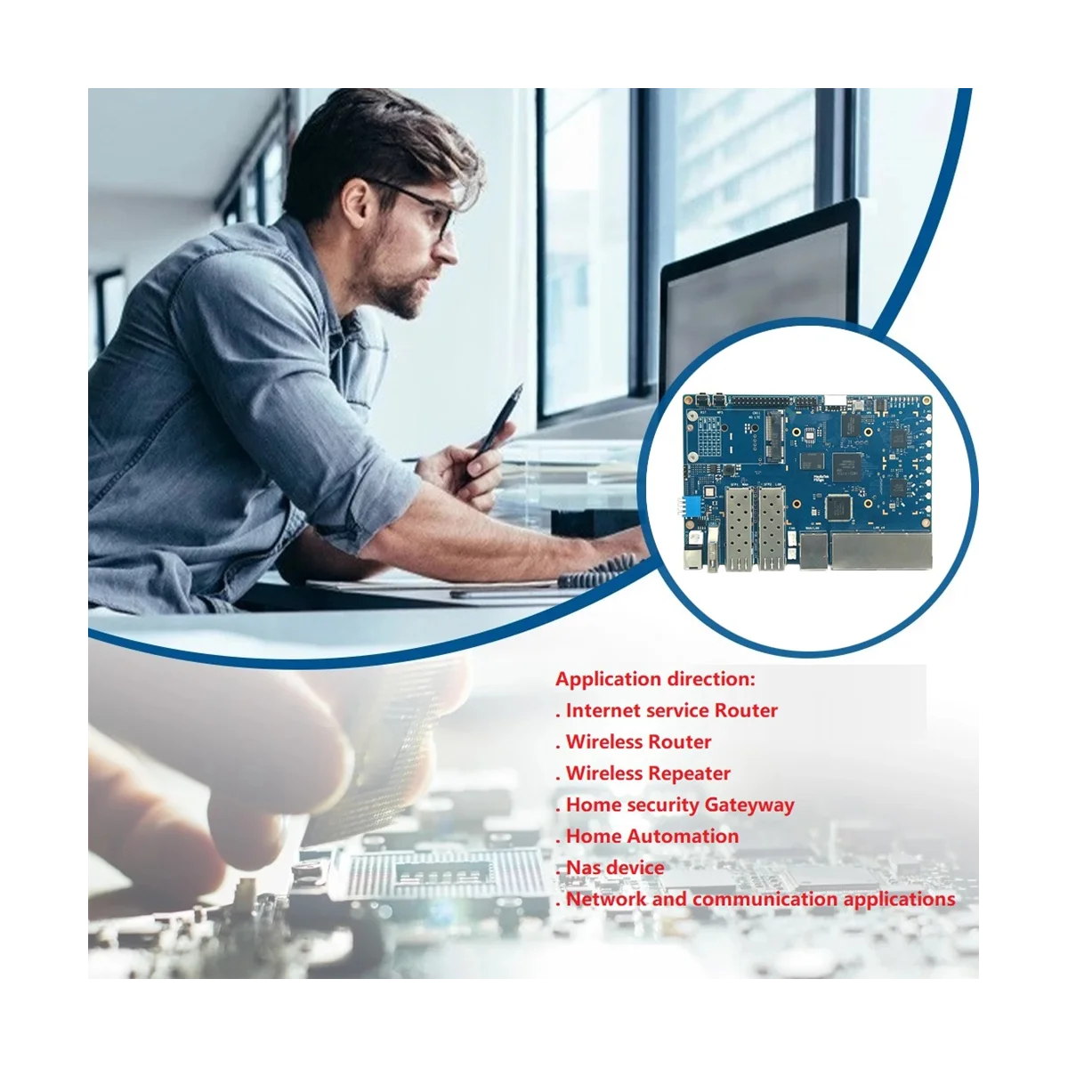 Для бананов PI BPI-R3 MT7986 2G + 8G EMMC 2X SFP роутер макетная плата с 4G модулем радиатор