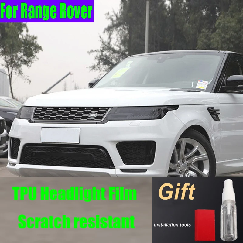 Car headlight protector, clear black dye, Land Rover Discovery Range Rover Sport Aurora film TPU sticker Car headlight protector, clear black dye, Land Rover Discovery Range Rover Sport Aurora film TPU sticker