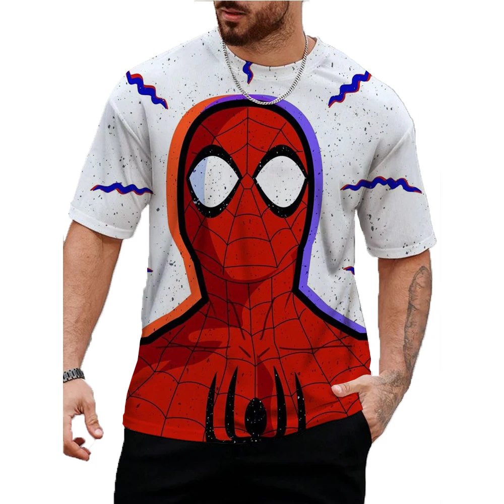 Disney Marvel Spider Man T-shirts Men's Street Summer Fashion Men Women Casual T-shirt Streetwear Aesthetic Hipster Tshirt Top